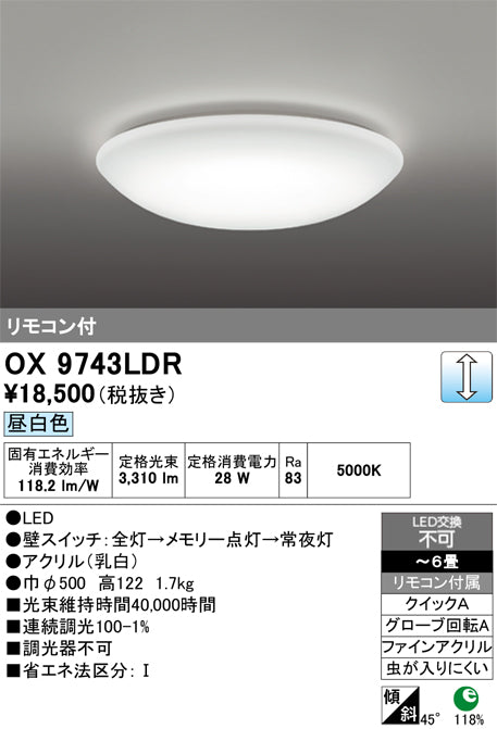 期間限定特価 安心のメーカー保証【インボイス対応店】OX9743LDR