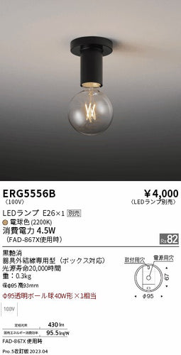 遠藤照明（ENDO）シーリングライト ERG5556B