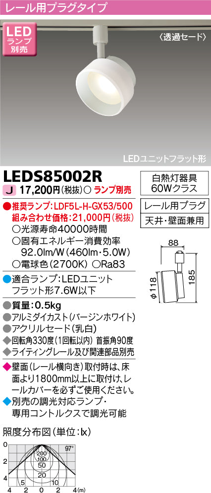 LEDS85002R 東芝 LED スポットライト ランプ別売