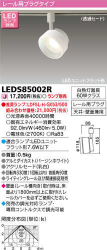 東芝（TOSHIBA）スポットライト LEDS85002R