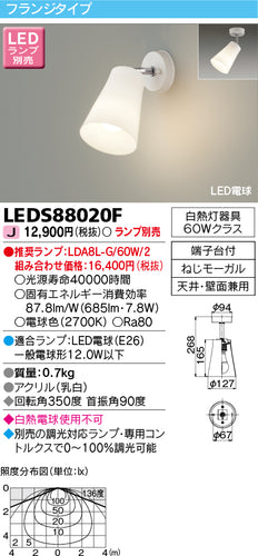 東芝（TOSHIBA）スポットライト LEDS88020F