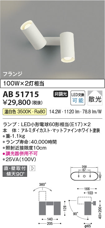 コイズミ（KOIZUMI）スポットライト AB51715