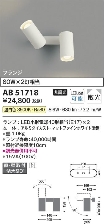 コイズミ（KOIZUMI）スポットライト AB51718