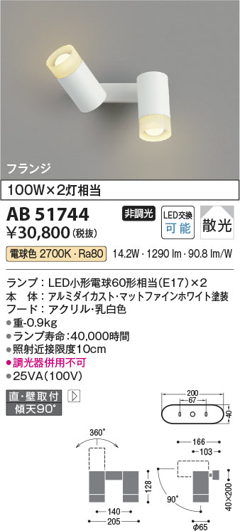 コイズミ（KOIZUMI）スポットライト AB51744