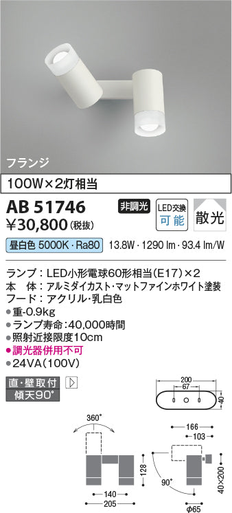 コイズミ（KOIZUMI）スポットライト AB51746