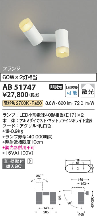 コイズミ（KOIZUMI）スポットライト AB51747