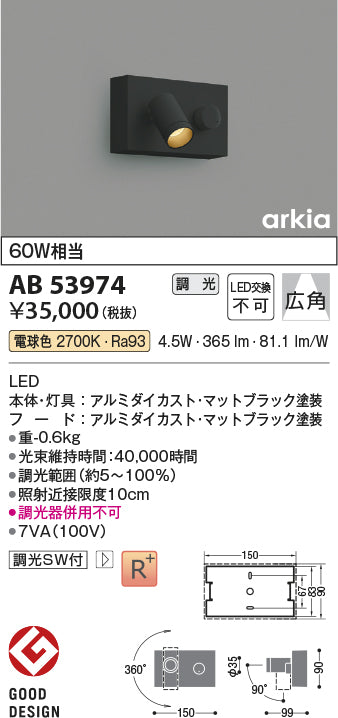 コイズミ（KOIZUMI）ブラケット AB53974