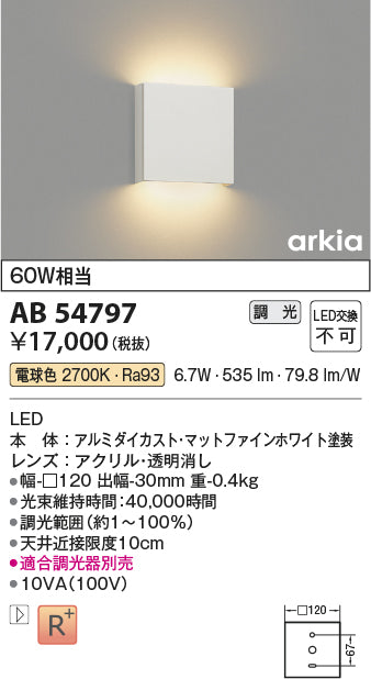 コイズミ（KOIZUMI）ブラケット AB54797