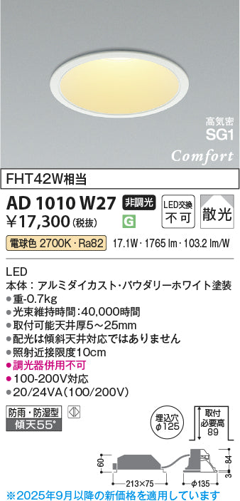 コイズミ（KOIZUMI）ポーチライト AD1010W27