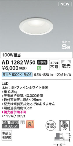 コイズミ（KOIZUMI）屋外灯 AD1282W50