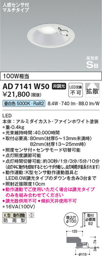 コイズミ（KOIZUMI）ポーチライト AD7141W50