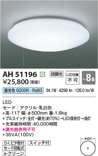 コイズミ（KOIZUMI）シーリングライト AH51196
