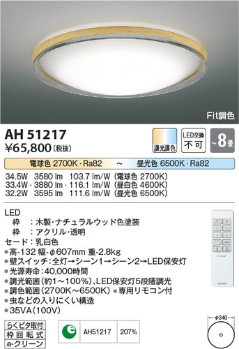 コイズミ（KOIZUMI）シーリングライト AH51217