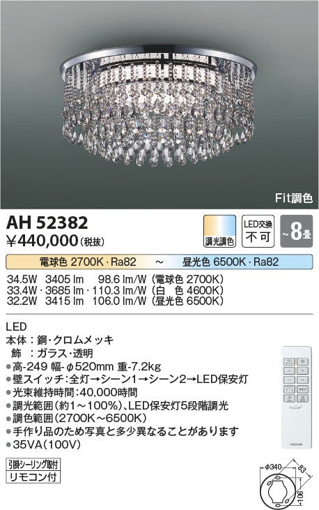 コイズミ（KOIZUMI）シャンデリア AH52382