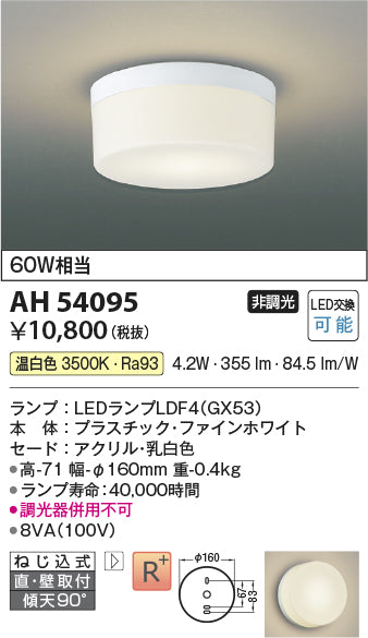 コイズミ（KOIZUMI）シーリングライト AH54095