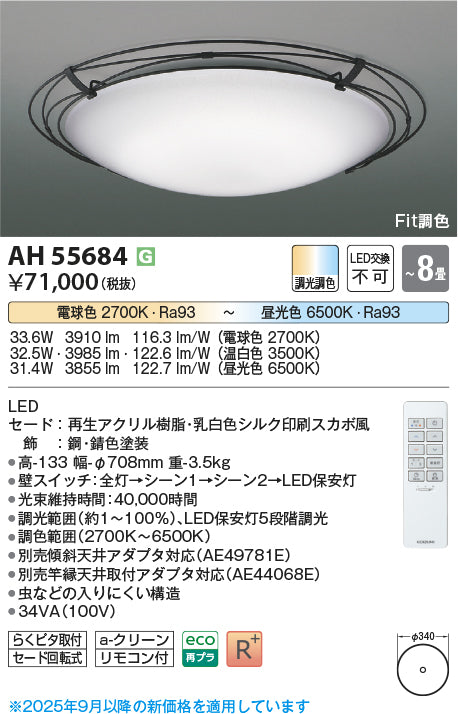 コイズミ（KOIZUMI）シーリングライト AH55684