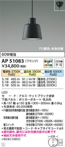 コイズミ（KOIZUMI）ペンダント AP51083