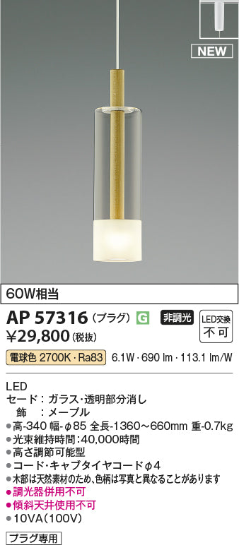コイズミ（KOIZUMI）ペンダント AP57316