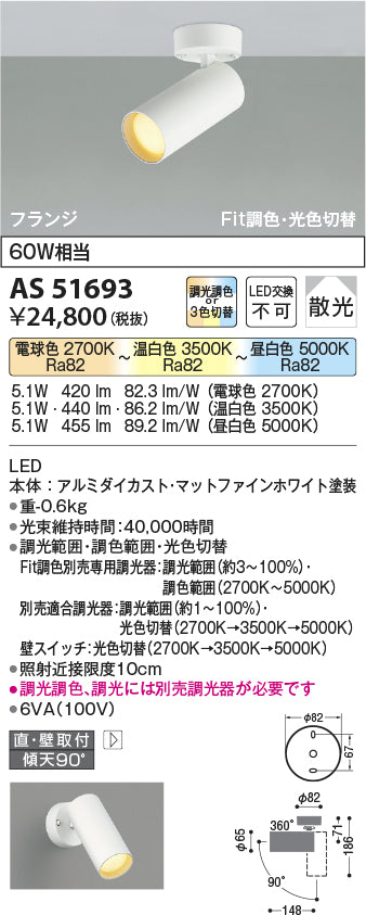 コイズミ（KOIZUMI）スポットライト AS51693