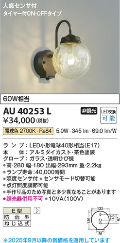 コイズミ（KOIZUMI）ポーチライト AU40253L