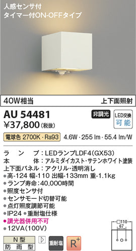コイズミ（KOIZUMI）ポーチライト AU54481