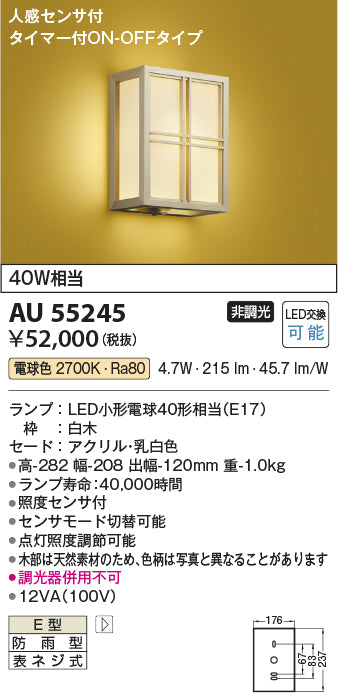 コイズミ（KOIZUMI）ポーチライト AU55245