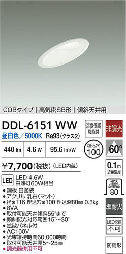 ダイコー（DAIKO）屋外灯 DDL-6151WW