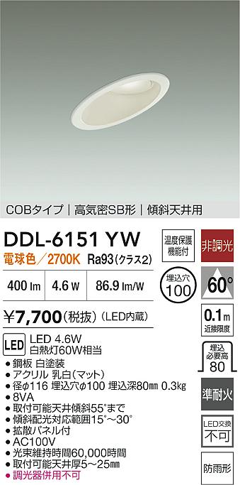 ダイコー（DAIKO）屋外灯 DDL-6151YW