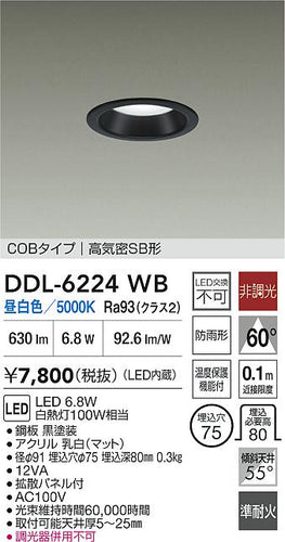 ダイコー（DAIKO）屋外灯 DDL-6224WB