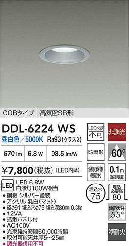 ダイコー（DAIKO）屋外灯 DDL-6224WS