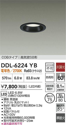 ダイコー（DAIKO）屋外灯 DDL-6224YB