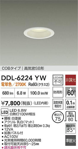 ダイコー（DAIKO）屋外灯 DDL-6224YW