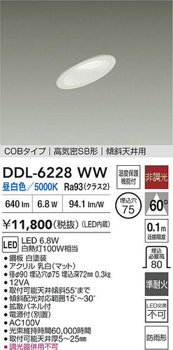 ダイコー（DAIKO）屋外灯 DDL-6228WW