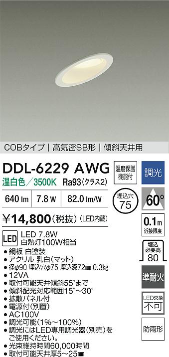 ダイコー（DAIKO）屋外灯 DDL-6229AWG
