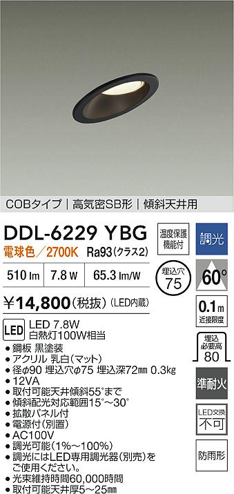 ダイコー（DAIKO）屋外灯 DDL-6229YBG
