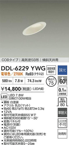 ダイコー（DAIKO）屋外灯 DDL-6229YWG