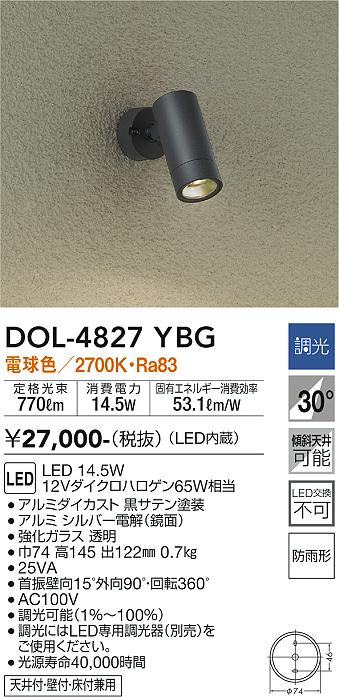 ダイコー（DAIKO）屋外灯 DOL-4827YBG
