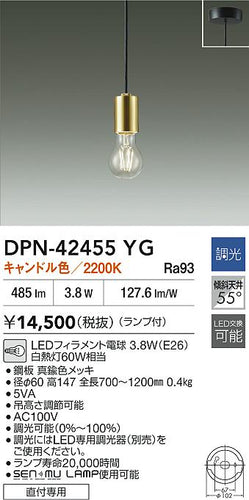 ダイコー（DAIKO）ペンダント DPN-42455YG