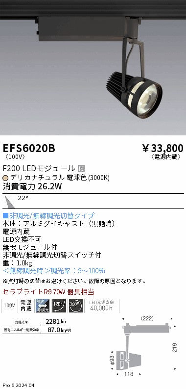 遠藤照明（ENDO）スポットライト EFS6020B