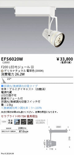 遠藤照明（ENDO）スポットライト EFS6020W