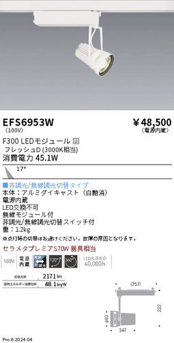 遠藤照明（ENDO）スポットライト EFS6953W