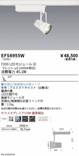 遠藤照明（ENDO）スポットライト EFS6955W