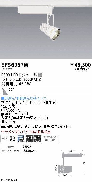 遠藤照明（ENDO）スポットライト EFS6957W