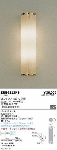 遠藤照明（ENDO）ブラケット ERB6313KB