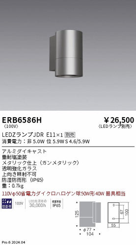 遠藤照明（ENDO）ポーチライト ERB6586H