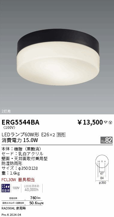 遠藤照明（ENDO）屋外灯 ERG5544BA