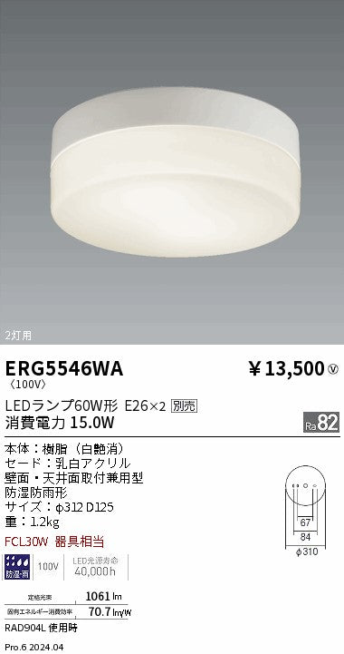 遠藤照明（ENDO）屋外灯 ERG5546WA