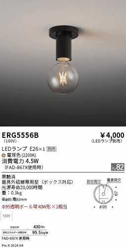 遠藤照明（ENDO）シーリングライト ERG5556B