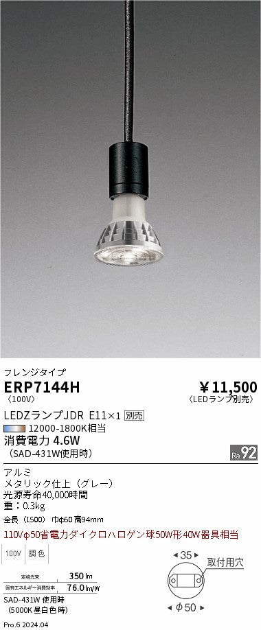 遠藤照明（ENDO）ペンダント ERP7144H