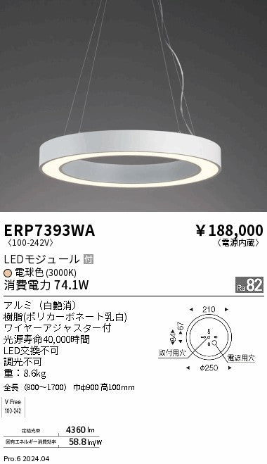 遠藤照明（ENDO）ペンダント ERP7393WA